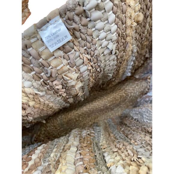 NWT Handwoven Recycled Leather & Virgin Jute Everyday Tote - Picture 10 of 13